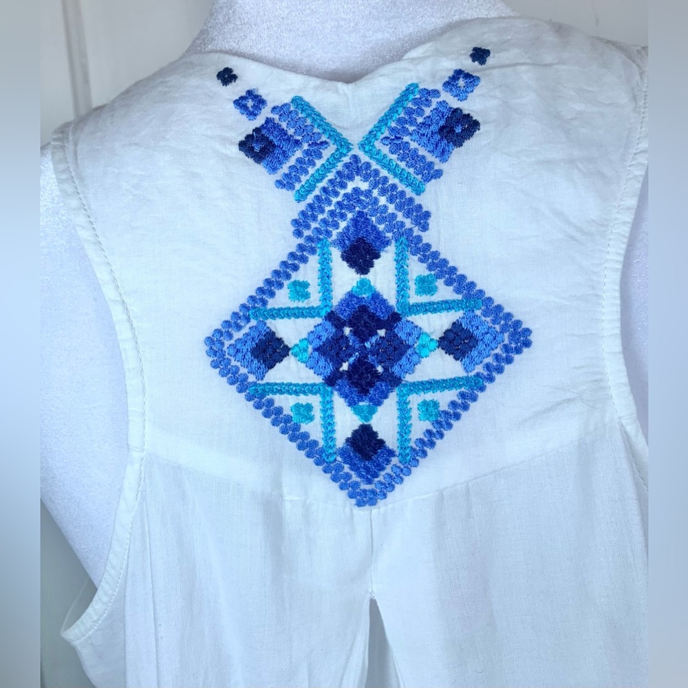 Mudpie Embroidered Coverup/Nightgown/Dress/Long Tank